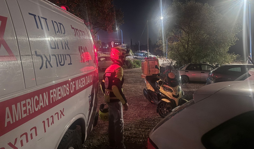 זירת התאונה ברכסים (צילום: תיעוד מבצעי מד"א)