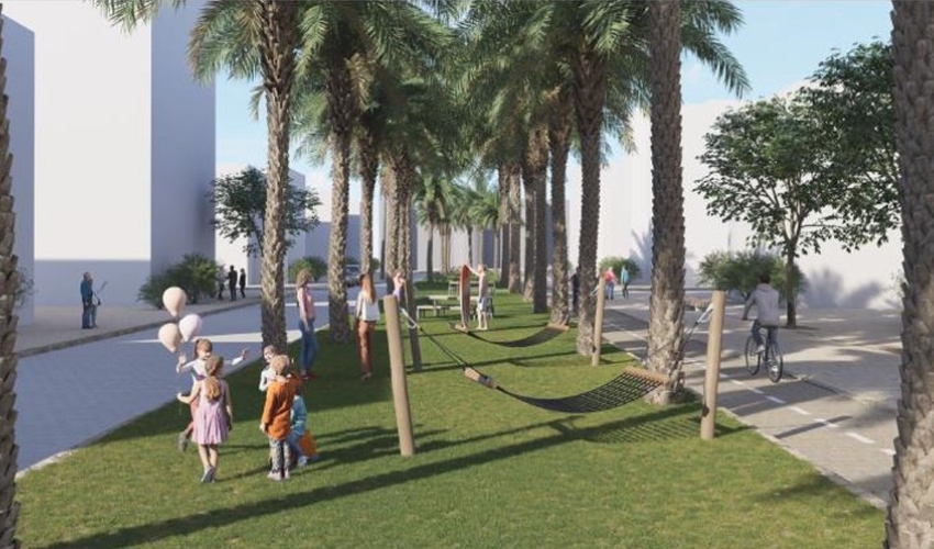 הפנים החדשות של שדרות בת גלים (הדמיה: מתוך דפי ההסבר שהוגשו לוועדת הכספים)