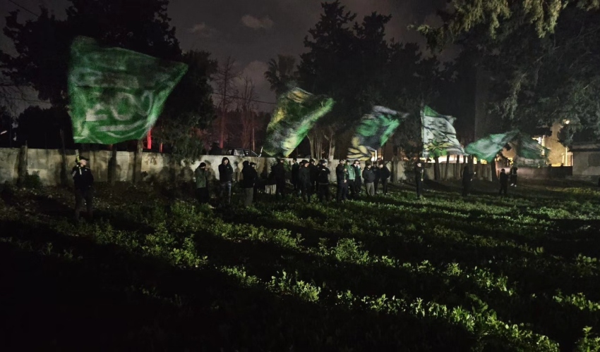 הלווייתו של לוטפי עבוד (צילום: מתוך חשבון האינסטגרם של הקופים הירוקים)