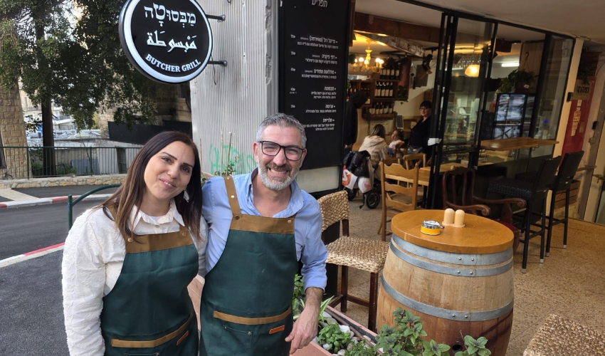 איהאב וג'יהאן אבו שקארה (צילום: בועז כהן)