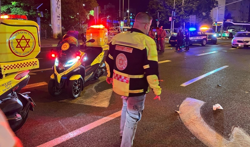 זירת התאונה הקשה בצומת צבר (צילום: תיעוד מבצעי מד"א)