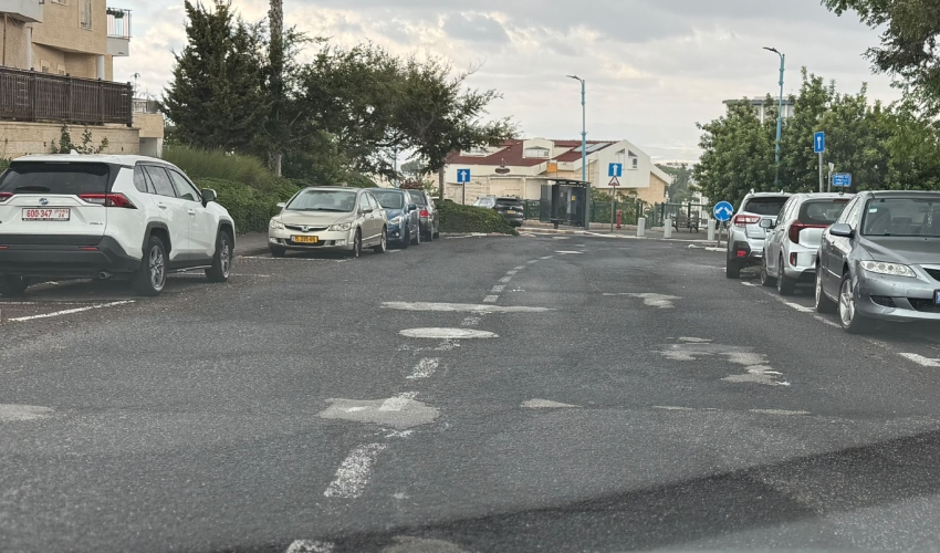 כביש משובש ברמת חן (צילום: ראובן כהן, דוברות עיריית חיפה)